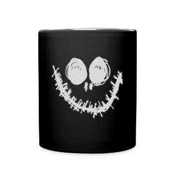 Gesicht,comic,halloween, Monster - Tasse einfarbig - Schwarz - Vorne