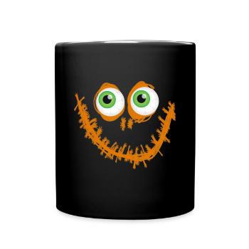 Gesicht,comic,halloween, Monster - Tasse einfarbig - Schwarz - Vorne