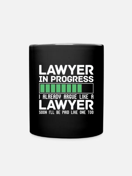 Lustiges Geschenk Ich streite schon wie ein Anwalt - Tasse einfarbig - Schwarz