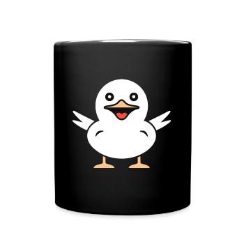 Mouette - Mug uni - noir - Devant
