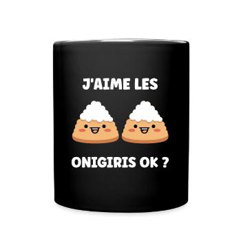 Onigiri japonais - Mug uni - noir - Devant