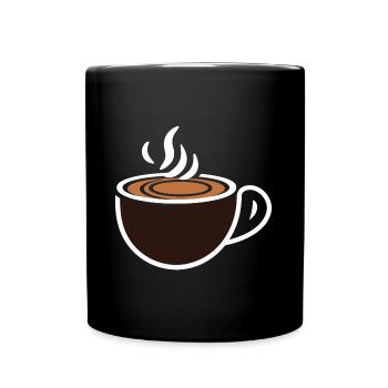 Humor Small Hot Chocolate - Full Colour Mug - black - Front