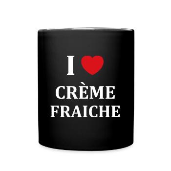 Humour crème fraiche - Mug uni - noir - Devant