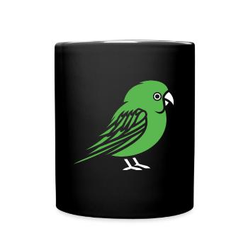Cute little parakeet - Full Colour Mug - black - Front