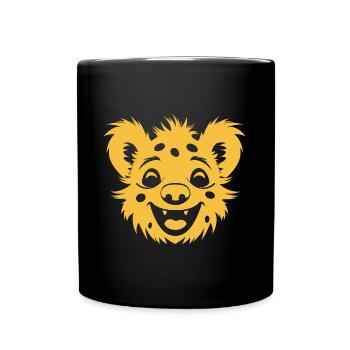 Hyäne - Tasse einfarbig - Schwarz - Vorne
