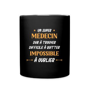 médecin - Mug uni - noir - Devant