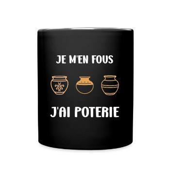Humour pots de Poterie - Mug uni - noir - Devant