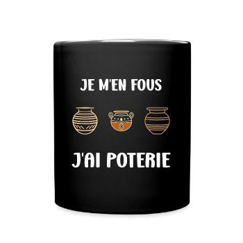 Humour pots de Poterie - Mug uni - noir - Devant