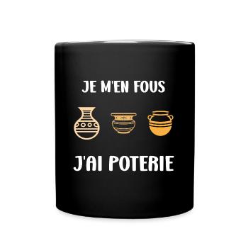 Humour pots de Poterie - Mug uni - noir - Devant