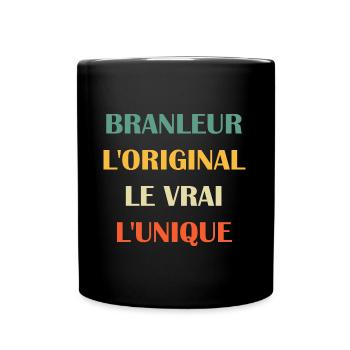 branleur - Mug uni - noir - Devant