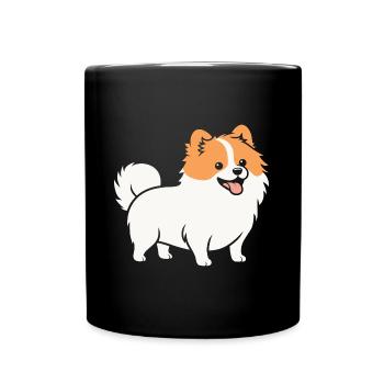 Spitz - Tasse einfarbig - Schwarz - Vorne