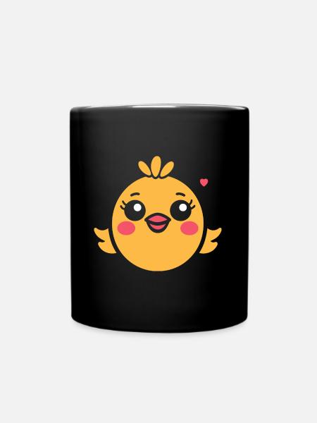 Küken - Tasse einfarbig - Schwarz