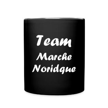 Randonné humour marche nordique - Mug uni - noir - Devant