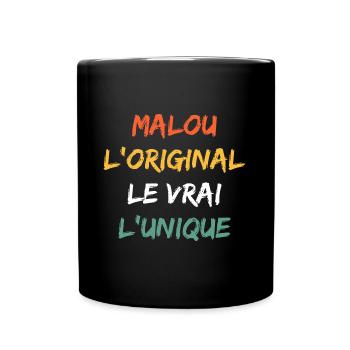 Malou - Mug uni - noir - Devant