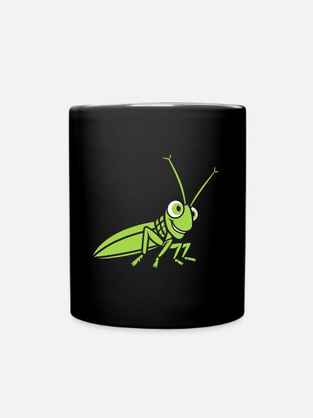 Heuschrecke - Tasse einfarbig - Schwarz