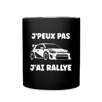 Humour pilote de rallye - Mug uni - noir - Devant