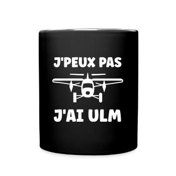 Avion Humour ulm - Mug uni - noir - Devant