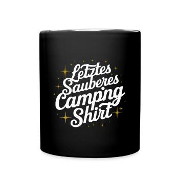 Letztes Camping-Shirt Camper Zelten Wandern - Tasse einfarbig - Schwarz - Vorne