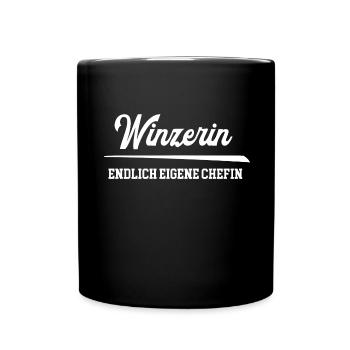Winzerin Endlich Eigene Chefin Winzerei Weingut - Tasse einfarbig - Schwarz - Vorne