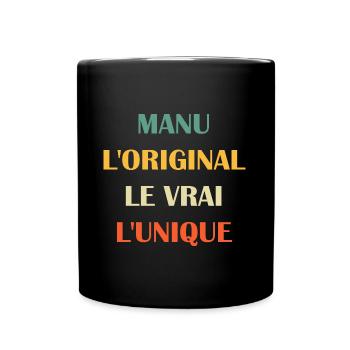 Manu - Mug uni - noir - Devant