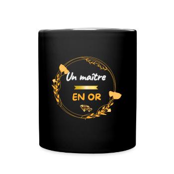 Un maître en or - Mug uni - noir - Devant