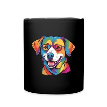 Pop Art Dog - Full Colour Mug - black - Front