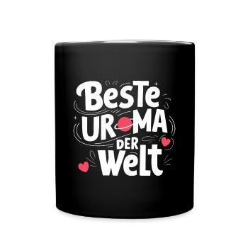 Beste Uroma Geburtstag Weihnachten Muttertag Ideen - Tasse einfarbig - Schwarz - Vorne