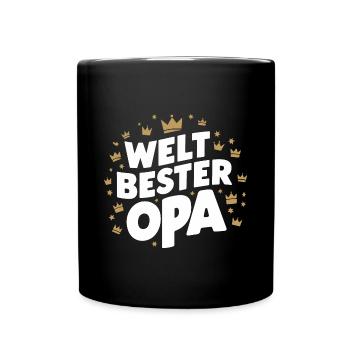 Weltbester Opa Vatertag Geburtstag Du Wirst Bald - Tasse einfarbig - Schwarz - Vorne