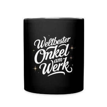 Weltbester Onkel T-Shirt Geburtstag Ehre - Tasse einfarbig - Schwarz - Vorne