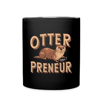 Otterpreneur Startup Lustig Gründer CEO Humor - Tasse einfarbig - Schwarz - Vorne