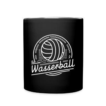 Wasserballspieler Geschenkidee Training Wettkampf - Tasse einfarbig - Schwarz - Vorne