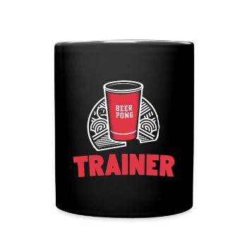 Beer Pong Trainer Spiel Party Spaß Freunde - Tasse einfarbig - Schwarz - Vorne