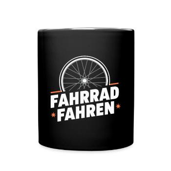Fahrradfreude Radsport Liebe Radler Geschenk - Tasse einfarbig - Schwarz - Vorne