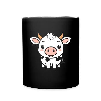 vache - Mug uni - noir - Devant