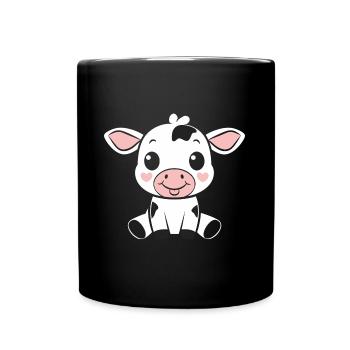 vache - Mug uni - noir - Devant