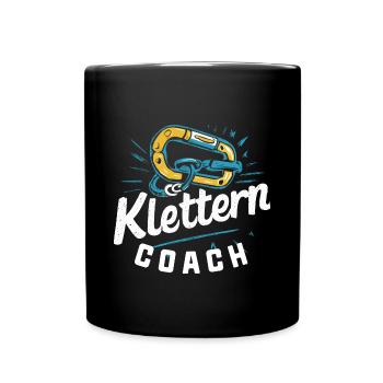 Klettern-Karabiner-Coach - Tasse einfarbig - Schwarz - Vorne