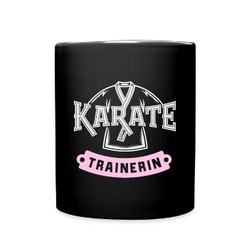Karate-Trainerin - Tasse einfarbig - Schwarz - Vorne