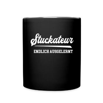Stuckateur Endlich Ausgelernt Lehrling Azubi Lehre - Tasse einfarbig - Schwarz - Vorne