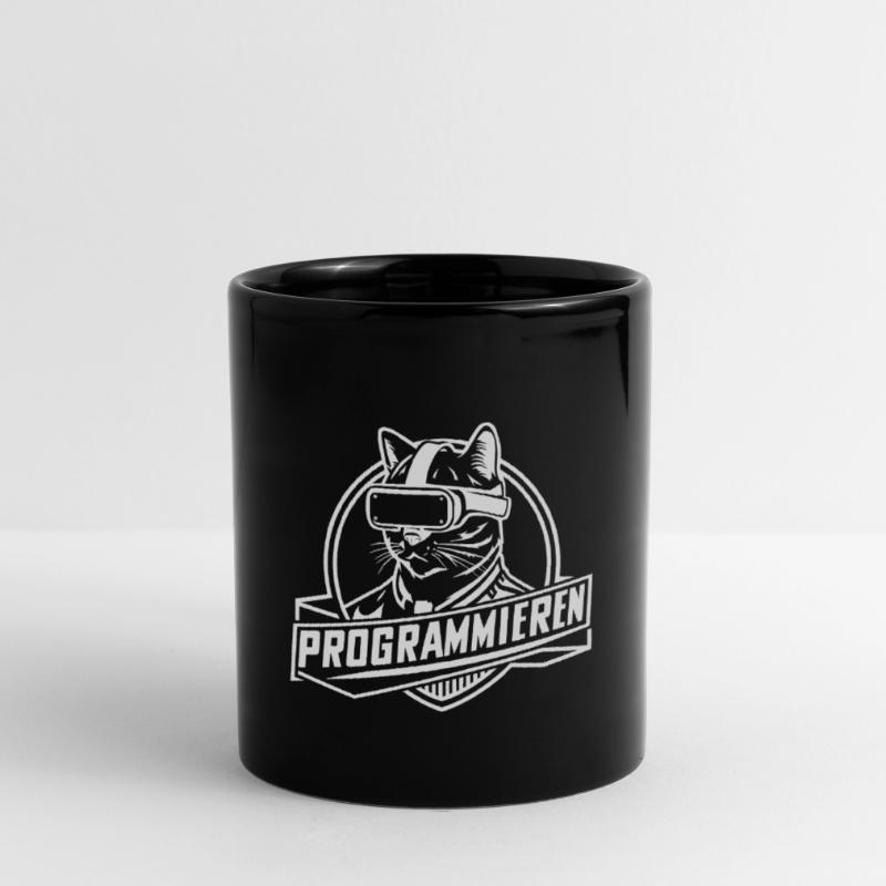 Coder-Katze Lustig Programmieren Geek Geschenk Tasse einfarbig