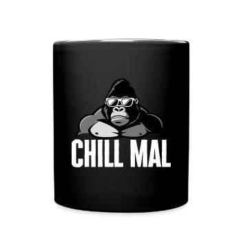 Gorille bodybuilder cool - Mug uni - noir - Devant