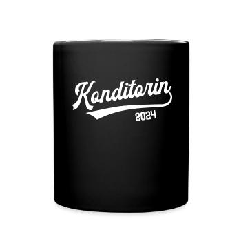 Konditorin 2024 Ausbildung Prüfung Konditorei - Tasse einfarbig - Schwarz - Vorne