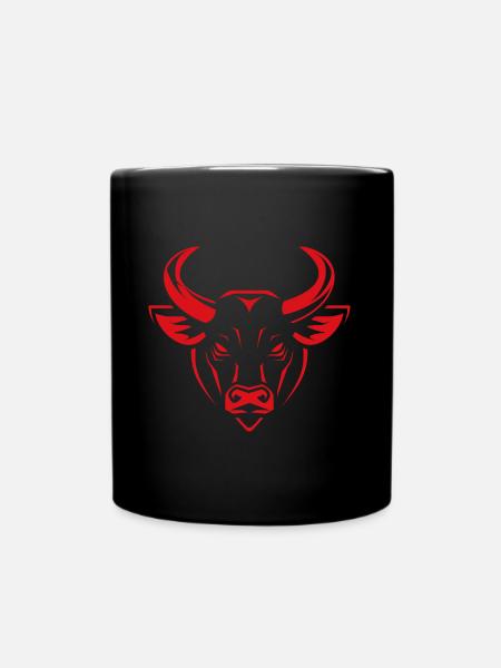Stier - Tasse einfarbig - Schwarz