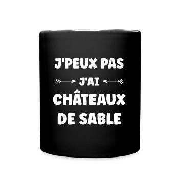 Châteaux de Sable - Mug uni - noir - Devant