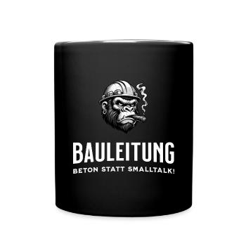 Bauleitung - Tasse einfarbig - Schwarz - Vorne