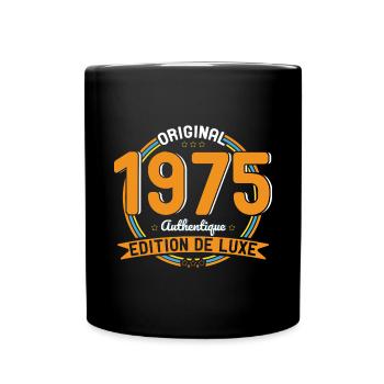 50 Jahre Jubiläum - Original 1975 authentisch - Tasse einfarbig - Schwarz - Vorne