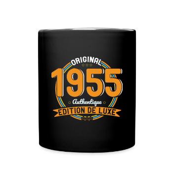 70 Jahre Jubiläum - Original 1955 Authentisch - Tasse einfarbig - Schwarz - Vorne