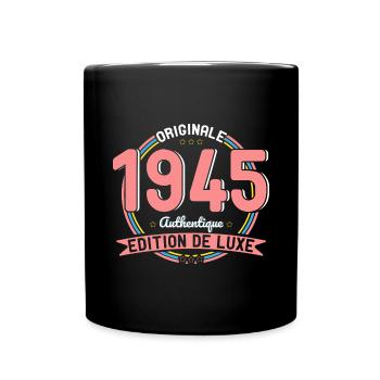 80. Jubiläum - Original1945 authentisch - Tasse einfarbig - Schwarz - Vorne