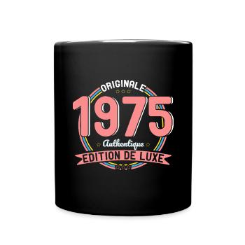 50 Jahre Jubiläum - Original 1975 Authentic - Tasse einfarbig - Schwarz - Vorne