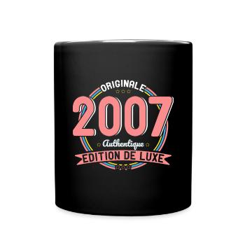 18 Jahre Jubiläum - Original 2007 authentisch - Tasse einfarbig - Schwarz - Vorne