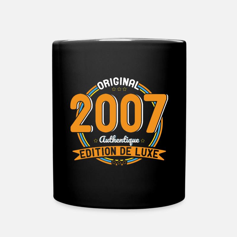 18 Jahre Jubiläum - Original 2007 authentisch - Tasse einfarbig - Schwarz